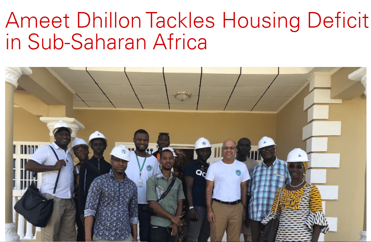 Ameet Dhillon Tackles Housing Deficit in Sub-Saharan Africa